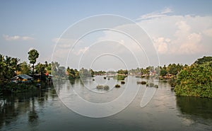 Don det at sundown, Si Phan Don, Champasak Province, Laos