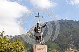 Don Pelayo statue in Covadonga