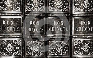 Don Quixote Antique Book Series in Black and White