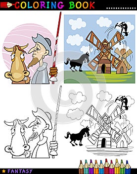 Don Quixote for coloring photo