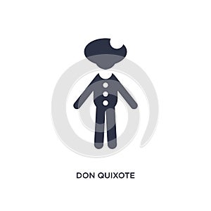 don quixote icon on white background. Simple element illustration from literature concept