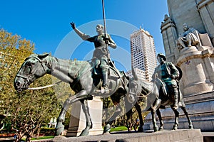 Don Quixote, Sancho Panza and Cervantes photo