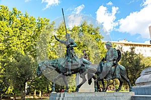 Don Quixote and Sancho Panza  in Madrid