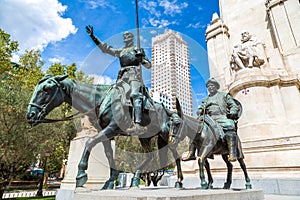 Don Quixote and Sancho Panza  in Madrid