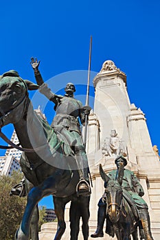 Don Quixote and Sancho Panza statue - Madrid Spain