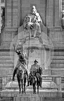 Don Quixote statue in Madrid