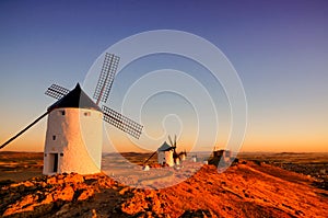 Don Quixote windmills Consuegra, Toledo Spain.