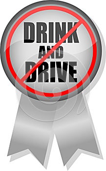 Don't Drink & Drive Button Ribbon