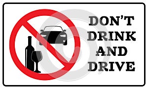 Don`t drink and drive sign drawing by Illustration