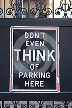 Don't Even Think of Parking Here