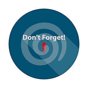 don\'t forget badge on white