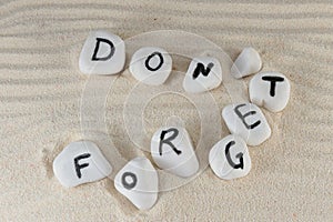 Don't forget words