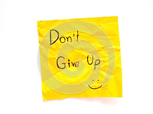 Don't give up post note