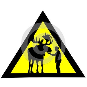Don't pet the moose vector graphics