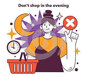 Don't shop in the evening to decrease your spendings. Risk management