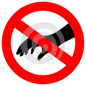 No touch please security vector sign photo
