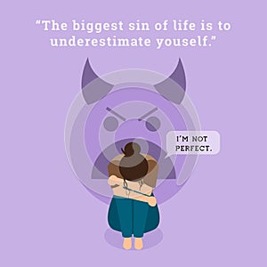 Don\'t Underestimate Yourself vector illustration graphic
