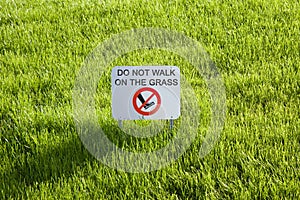 Don't walk on the grass