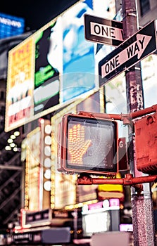 Don't walk New York traffic sign