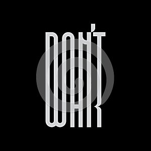 DON`T WAR logotype