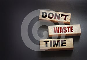 Don`t waste time on wooden blocks. Personal career concept