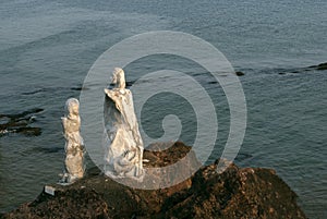 Dona Paula Statue at Dona Paula, Goa, India. Famous area frequented by tourists specially at sunset photo