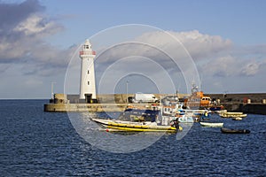 Donaghadee Harbour and Lighthouse on the Ards Peninsula i