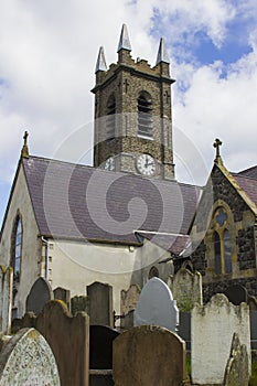 Donaghadee parish Church building bell and clock tower