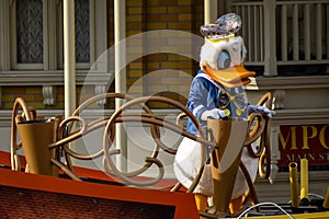 Donald duck in Mickey and Minnie`s Surprise Celebration parade at Walt Disney World  4