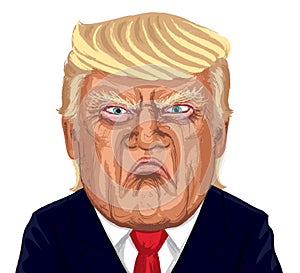 Donald Trump Vector Illustration Caricature Portrait