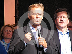 Donald Tusk and Bronislaw Komorowski