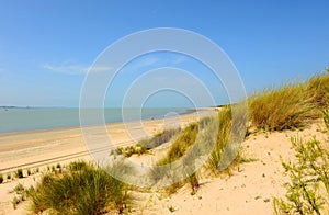 Donana National Park and Guadalquivir river from Sanlucar de Barrameda. Province of Huelva, Spain photo