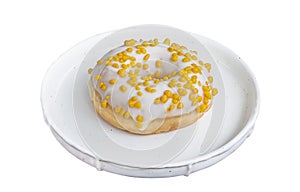 Donat with yellow dressing