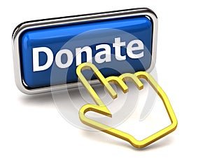 Donate button and hand cursor