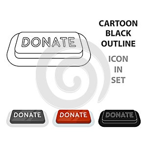 Donate button icon in isolated on white background. Charity and donation symbol stock vector illustration. photo