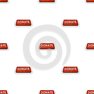 Donate button icon in cartoon style isolated on white background. Charity and donation symbol stock vector illustration. photo