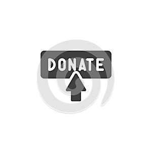 Donate button vector icon