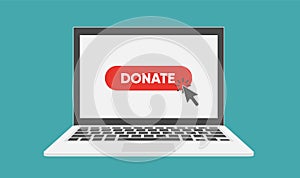 Donate Buttons Set. Help Icon Donation