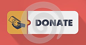 Donate Concept in Flat Design.