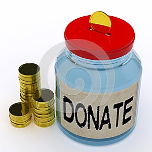 Donate Jar Means Fundraiser Charity And Giving
