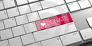 Donate - computer keyboard
