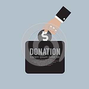 Donate Money To Charity Concept