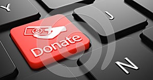 Donate on Red Keyboard Button.