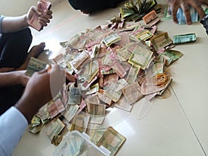 Donated Money at a mosque in Bangladesh