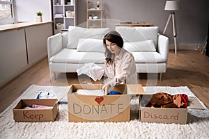 Donating Decluttering And Cleaning Up Wardrobe photo