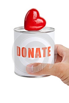 Donation Box and Red Heart