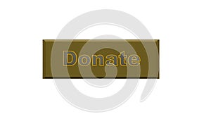 Donation button. Donate Icon on the white background