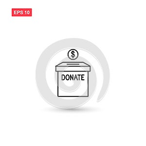 Donation icon vector design isolated