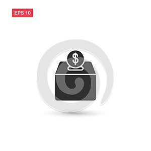 Donation icon vector design isolated 3