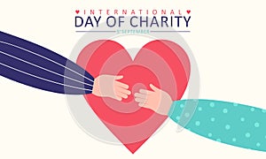 Donation in the international day of charity illustration